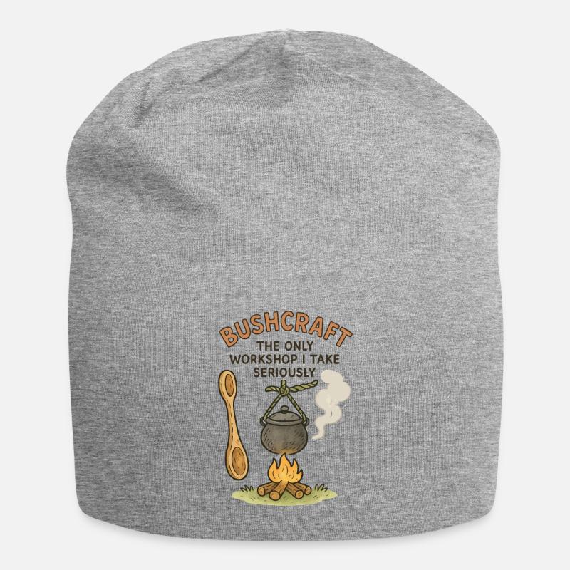 Bushcraft Prepper Überleben Bushcrafting Workshop - Jersey-Beanie - Grau meliert