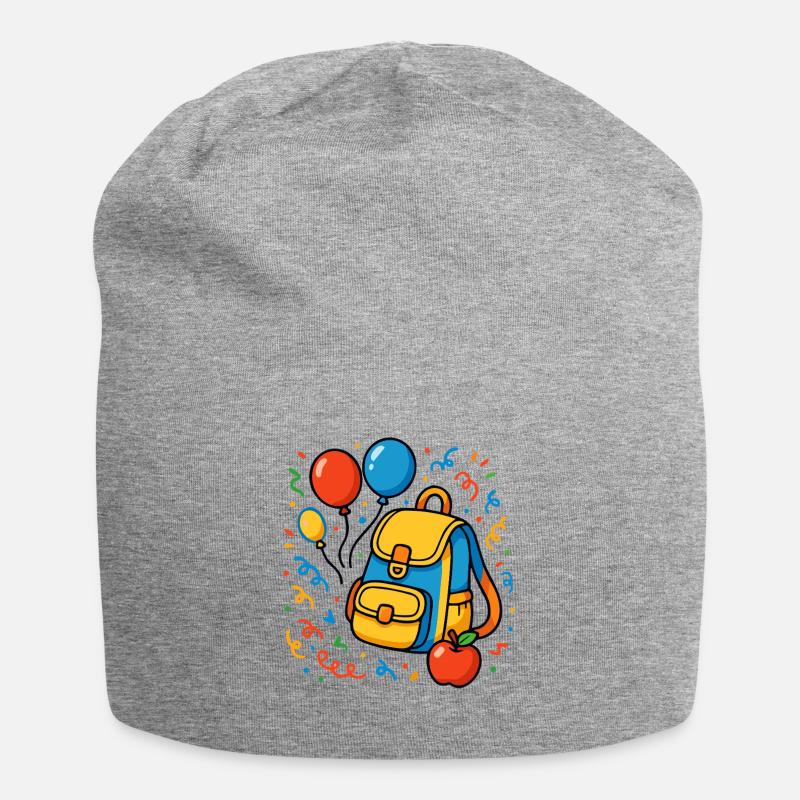 Grundschule Einschulung Schulstart - Jersey-Beanie - Grau meliert