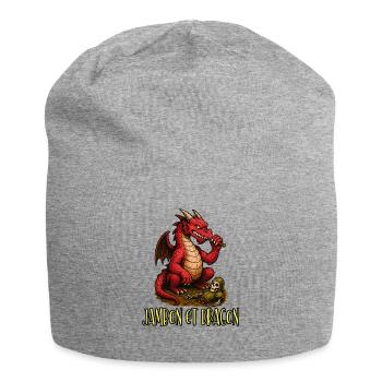 Ham is Dragon - Geek Humor / Gamer / RPG - Jersey Beanie - heather grey - Front