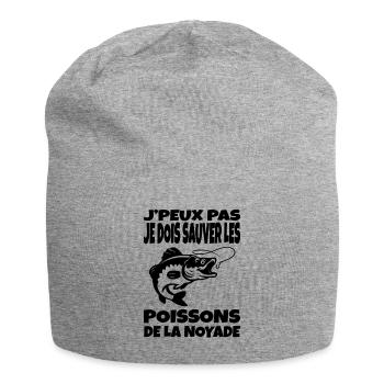 J’peux pas je dois sauver les poissons - Bonnet en jersey - gris chiné - Devant