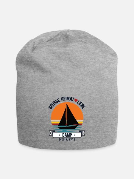 Damp Heimat Ich Liebe Schleswig Holstein Ostseebad - Jersey-Beanie - Grau meliert