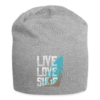 Bold Surfer Lifestyle Design Bold Surfer - Jersey Beanie - heather grey - Front