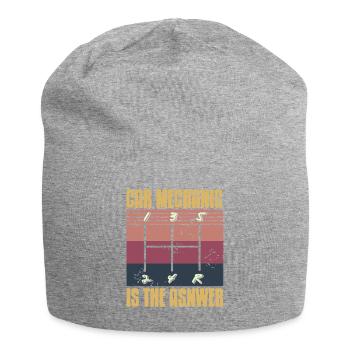 Car Mechanic Is the Answer Manual Gear Humor - Jersey-Beanie - Grau meliert - Vorne