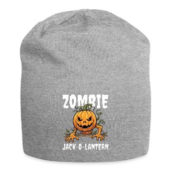 ZOMBIE JACK-O-LANTERN - ZOMBIE HALLOWEEN - Jersey Beanie - heather grey - Front