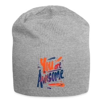 Tu es incroyable - Bonnet en jersey - gris chiné - Devant