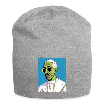 Creepy zombie dad with sunglasses - Jersey Beanie - heather grey - Front