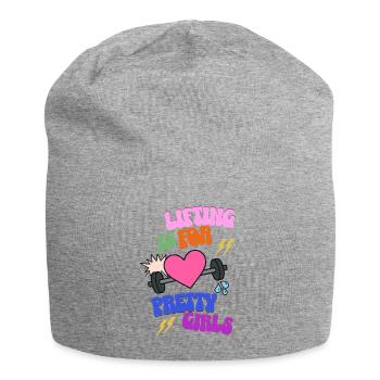 Lifting is for pretty girls - Jersey-Beanie - Grau meliert - Vorne