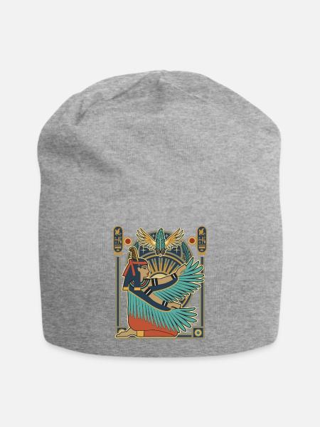 MAAT Göttin der Gerechtigkeit - Jersey-Beanie - Grau meliert