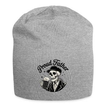 Skull Father Cheers Tee - Jersey Beanie - heather grey - Front