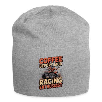 Passionné de courses de boue, amateur de café et de boue - Bonnet en jersey - gris chiné - Devant