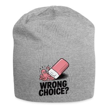 Playful Octopus Eraser Design - Jersey Beanie - heather grey - Front