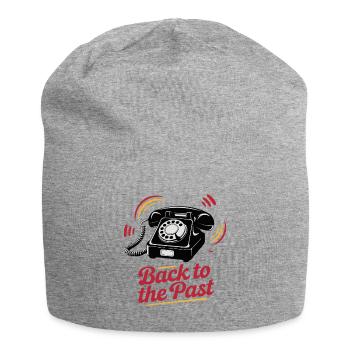 Retro Wählscheibentelefon Nostalgie Design - Jersey-Beanie - Grau meliert - Vorne