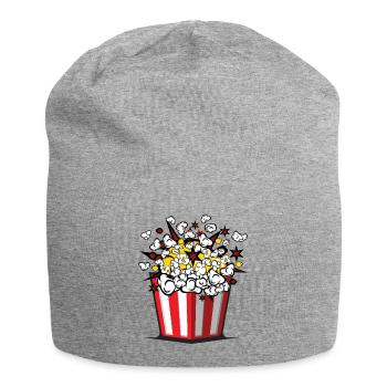 Popcorn Karneval Fasching Halloween Pop Corn - Jersey-Beanie - Grau meliert - Vorne
