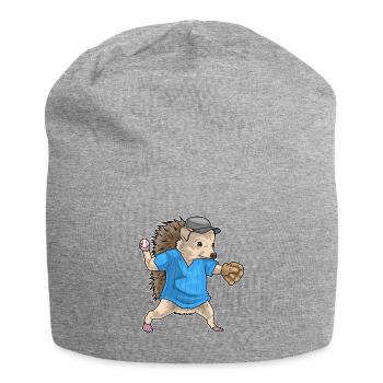 Hedgehog Baseball Baseball Glove - Jersey Beanie - heather grey - Front