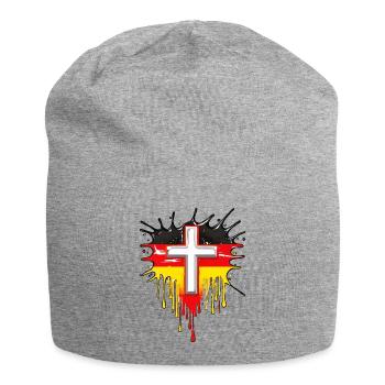 CROIX CHRÉTIENNE DRAPEAU ALLEMAND - Bonnet en jersey - gris chiné - Devant