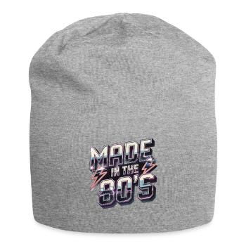 Hergestellt In Den 80er Jahren Retro Blitz - Jersey-Beanie - Grau meliert - Vorne