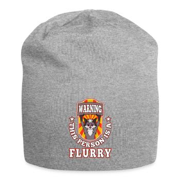 Avertissement Cette personne est un poilu - Bonnet en jersey - gris chiné - Devant