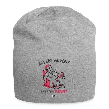 L’Avent, l’Avent, papa dort - Bonnet en jersey - gris chiné - Devant