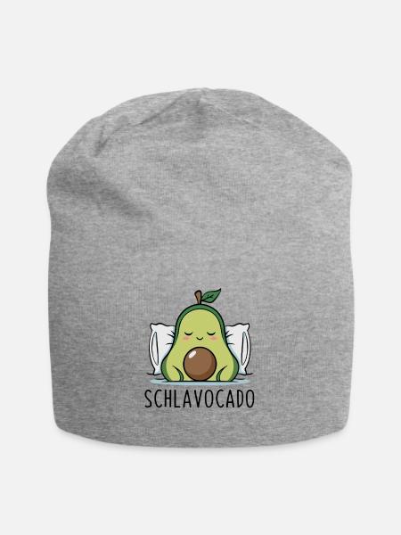 Schlavocado Funny Avocado Pun - Jersey-Beanie - Grau meliert