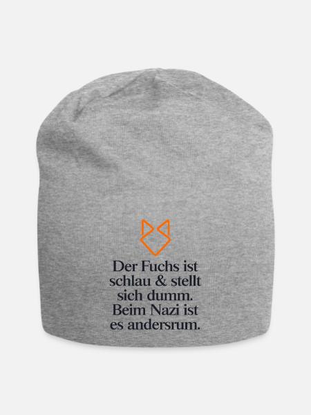 STATEMENT GEGEN RECHTS - Jersey-Beanie - Grau meliert