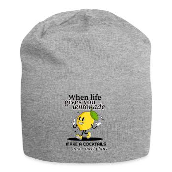 Quand la vie vous donne de la limonade, faites un cocktail - Bonnet en jersey - gris chiné - Devant