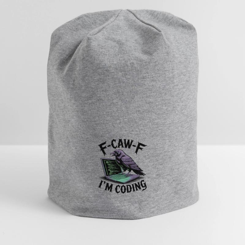 RabenCoder: Code Raven on the laptop Jersey Beanie