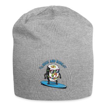 Reis Surf Sushi Design Rice and Ride - Jersey Beanie - heather grey - Front