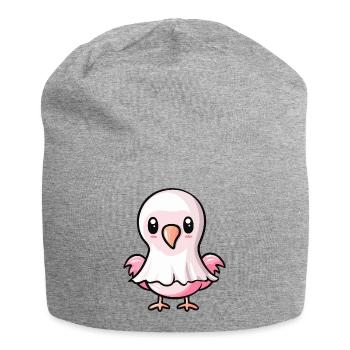 Flamant rose fantôme d’Halloween - Bonnet en jersey - gris chiné - Devant