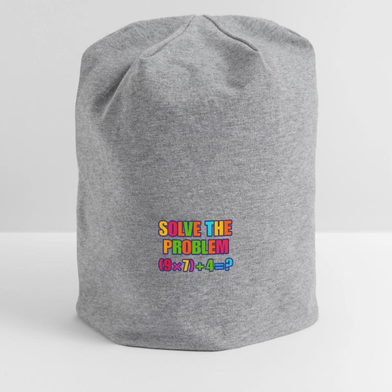 67 Meme, Solve the Problem Math Puzzle  Jersey Beanie
