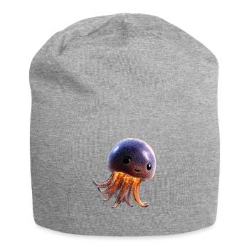 Méduse Méduse de feu Méduse Méduse mignonne - Bonnet en jersey - gris chiné - Devant