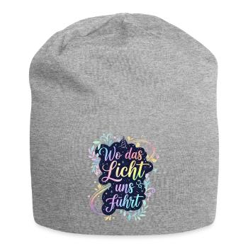 Wo das Licht uns führt - Jersey-Beanie - Grau meliert - Vorne