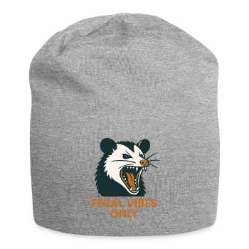 Feral Vibes Only Possum Humor - Jersey Beanie - heather grey - Front