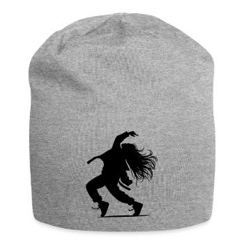 B-Girl Silhouette – Breakdance Groove - Jersey-Beanie - Grau meliert - Vorne