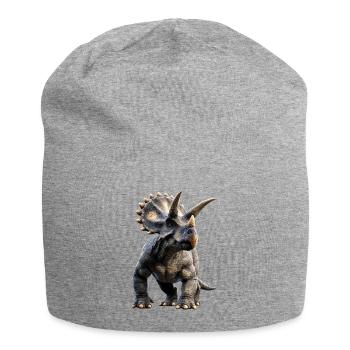Triceratops Dinosaur Dinos Triceratops Dino - Jersey Beanie - heather grey - Front