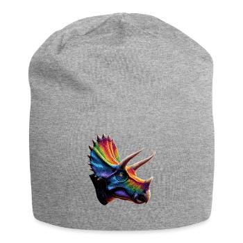 Triceratops Dinosaur Dinos Triceratops Dino - Jersey Beanie - heather grey - Front