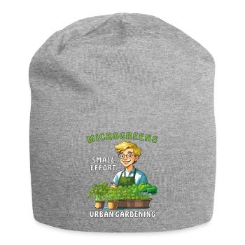 MICROGREENS SMALL EFFORT URBAN GARDENING - Jersey Beanie - heather grey - Front