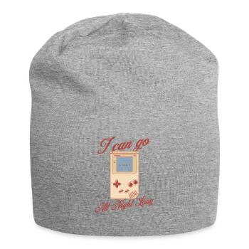 Retro Gaming I Can Go All Night Long Spielkonsole - Jersey-Beanie - Grau meliert - Vorne