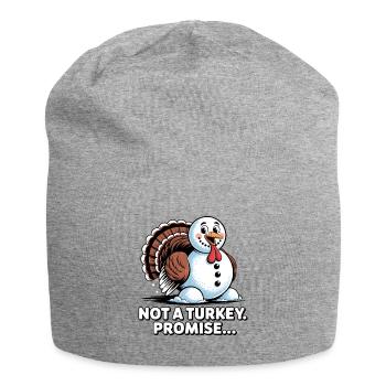 No turkey for dinner - Jersey Beanie - heather grey - Front