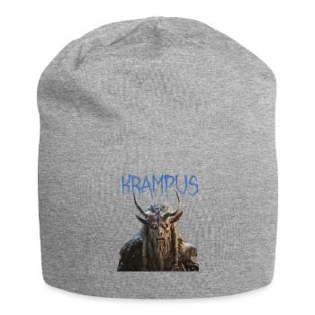 Krampus – design alpin lugubre, coutumes - Bonnet en jersey - gris chiné - Devant