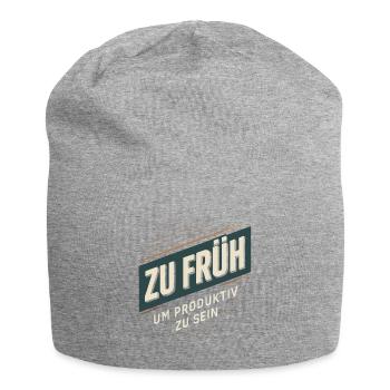 Too early to be productive - Jersey Beanie - heather grey - Front