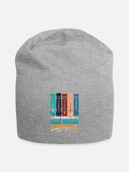 Gitarre Gitarrenspieler Musiker Gitarrist - Jersey-Beanie - Grau meliert