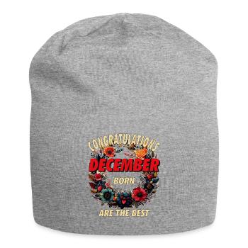 FÉLICITATIONS DÉCEMBRE - Bonnet en jersey - gris chiné - Devant