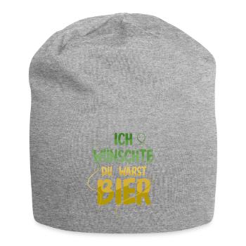 Amateurs de bière Dicton de bière Buveurs de bière Alcool - Bonnet en jersey - gris chiné - Devant