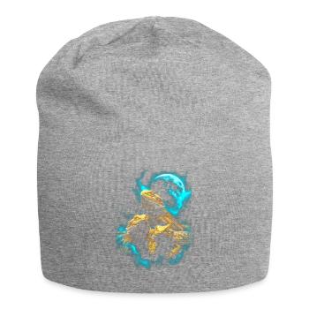 Trio de dragons barbus - Bonnet en jersey - gris chiné - Devant