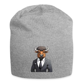 Anzugbulle im Business-Look - Jersey-Beanie - Grau meliert - Vorne