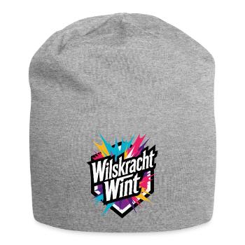 La volonté gagne : une motivation colorée - Bonnet en jersey - gris chiné - Devant