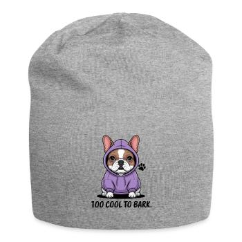 Trop froid pour aboyer : style bouledogue décontracté - Bonnet en jersey - gris chiné - Devant