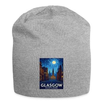 Glasgow, Écosse - Bonnet en jersey - gris chiné - Devant