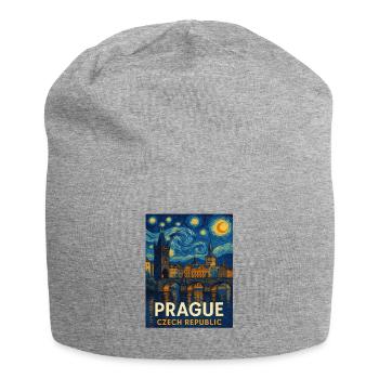 Prag Tschechien - Jersey-Beanie - Grau meliert - Vorne