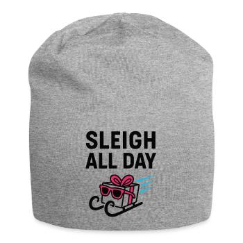 Sleigh All Day. - Jersey Beanie - heather grey - Front
